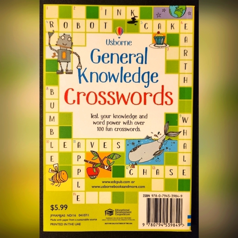 Usborne General Knowledge Crosswords Book - Picture 2 of 2